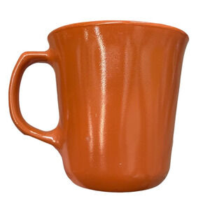 Pyrex Corning Coffee Mug Cup Burnt Orange Rust Milk Glass D Handle Cinnamon